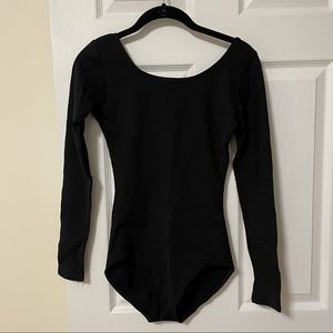 Black long sleeve bodysuit (leotard)